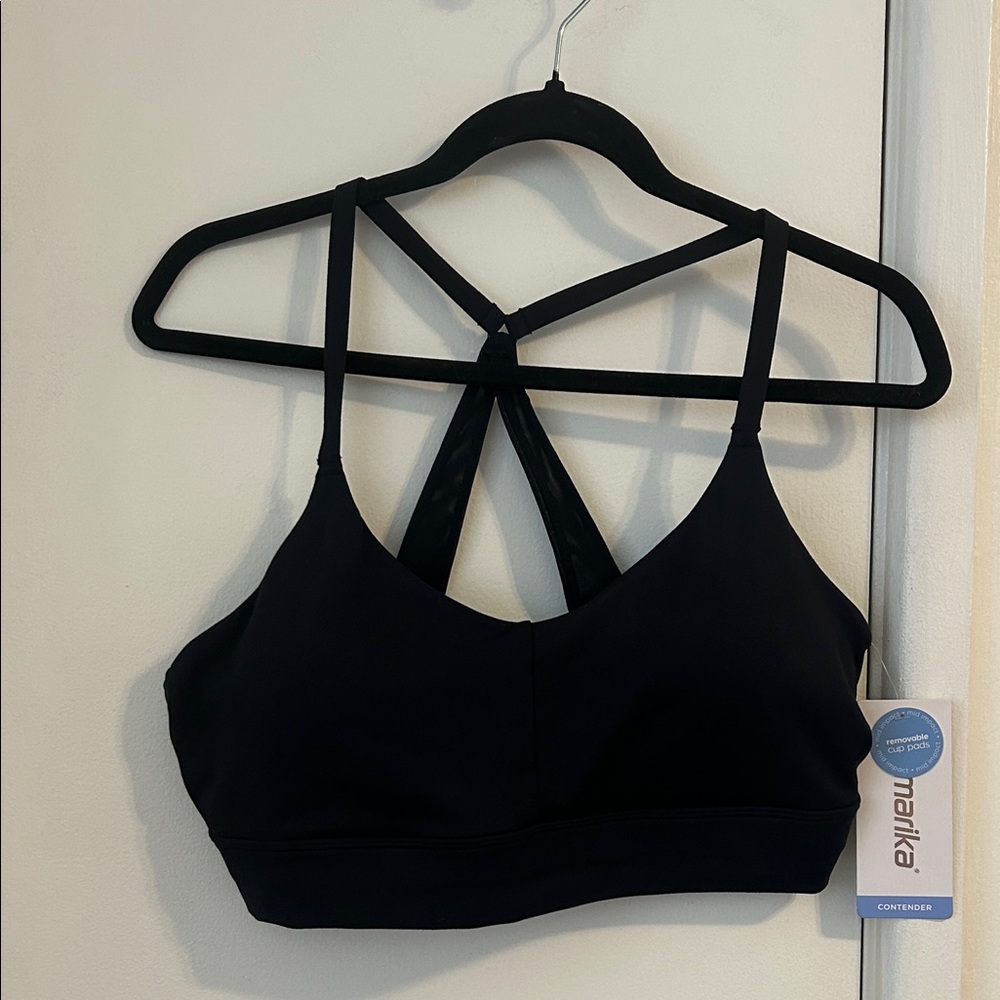 Marika Women's Strappy Black Sports Bra